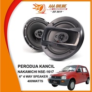 Perodua Kancil Speaker Front/Rear Nakamichi Nse-1617 400W 6 inch" 4-Way Car Speaker Speaker Kereta K