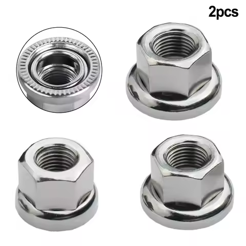2PCS Bikes Crew Nut Bicycle Screw M9 M10 3/8 Screw Nut For MTB Bikes Hubs Series Motors Hub Dark Sil