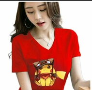 KAOS Pokemon V NECK LENGAN PENDEK RAYON PREMIUM / BAJU pokemon DEWASA
