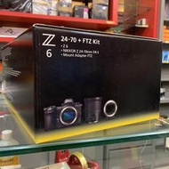 【公司貨】NIKON Z6 搭 Z 24-70MM F4 + FTZ 轉接環 全幅 (另有 Z6II Z6III 可選擇