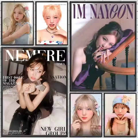 Singer Nayeon Poster Self-adhesive Art Waterproof Paper Sticker Coffee House Bar Room Wall Decor