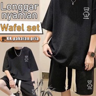 Men's Short Sleeve Shorts Set M-3Xl Casual Pajama Set Men's Shorts Men's Clothes One Set Men's Suit 