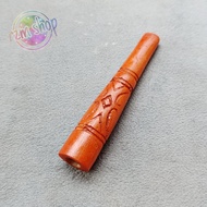 pipa rokok once cangklong ukir dayak motif gading coklat