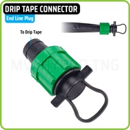 Drip Tape Connector - End Line Plug | Hydroponic Irrigation Driptape Hose Connector - Stopper End Co