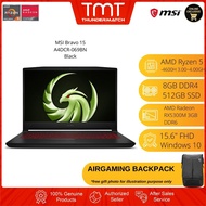MSI Bravo 15 A4DCR-069BN Gaming Laptop | Ryzen 5-4600H | 8GB RAM 512GB SSD | 15.6"FHD | RX5300M | W10 | AirGaming Bag