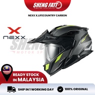 Nexx X.Lifecountry Terra Grey/Neon MT Adventure Flip Up Helmet Touring Sun Visor ECE22-06 Helmet Car