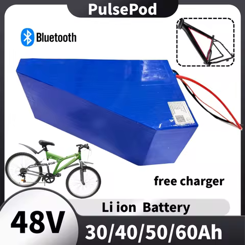 52v Electric Bicycle Triangle battery 48v cham-rider 30 40ah 50ah 60ah lithium battery 2000w 3000w e