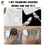 1 Set of Infinix tecno 68W Cable Protectors Protective Sleeves for Fast Charging Adapters | Cable Co