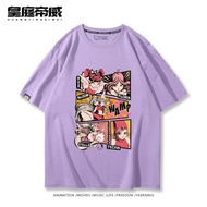 เสื้อยืดแขนสั้นผ้าฝ้าย Winx Club สำหรับผู้ชาย ทรงหลวม ลายการ์ตูน ลำลอง ฤดูร้อน คอกลม ทรงปกติ แฟชั่นญ