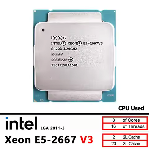 Intel Xeon Used E5 2667V3 E5 2667 V3 3.2GHz 8-Core cpu processor LGA 2011-3