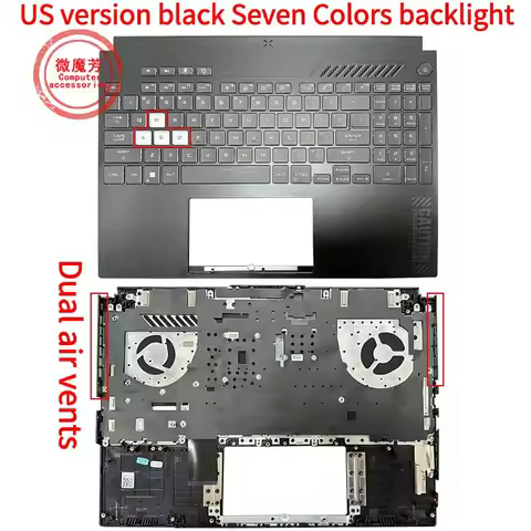 US English NEW Laptop Keyboard with frame For ASUS 3/4 FX507 FX517 FA507