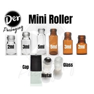 Glass Mini Roller / Roll On Bottle 2ml, 3ml, 5ml
