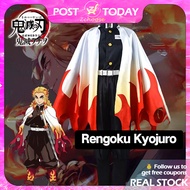 🇲🇾Ready Stock🇲🇾 Demon Slayer Rengoku Kyojuro Cosplay Costume Flame Hashira Uniform for Boy Girl