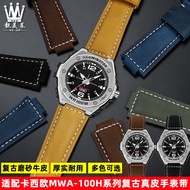 New Suitable for Casio Casio Watch MWA-100H MWD-100H Men Modified Retro Genuine Leather Watch Strap Accessories