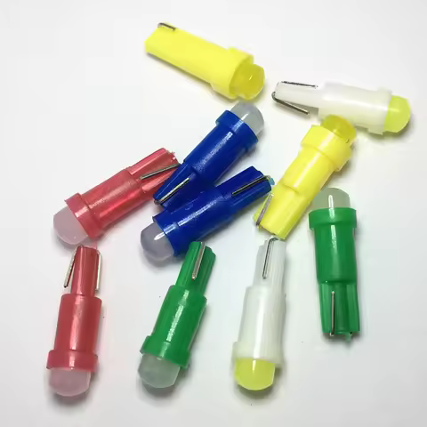 20pcs Dashboard Gauge Lamp T5 Led Car Interior 1 SMD Light DC 12V Car Auto Side Wedge Light Ceramic 