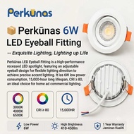 PERKUNAS 6W LED COB EYE BALL Downlight Round Recessed Ceiling Light Lampu Siling Tanam Jimat 6W LED 