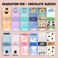 Graduation Pen Sleeve / Chocolate Sleeve with Plastic Packaging