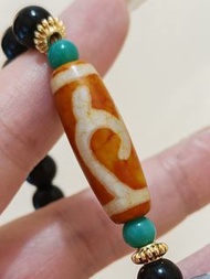 《輕火供黃玉綠度母天珠》7646 #地球日優惠