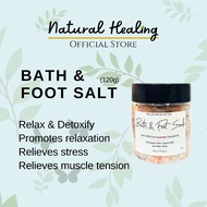 NATURAL HEALING Bath Spa Foot Soak Lavender Essential Oil Himalayan Salt Epsom Salt Bath Salt Rendaman hilang bau stress