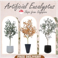 [SG Seller] Artificial Plant Eucalyptus Minimalist Rustic Tree Home Faux Fake Plants Flower Home Decoration