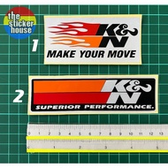 K&N PERFORMANCE AIR FLITER STICKER CUTTING OVERLAPPING REFLECTIVE