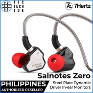 7hz Salnotes Zero Steel Faceplate Dynamic Driver Detachable Cable HiFi IEM In-Ear Earphones