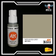 AK ACRYLIC AK11014 3RD GENERATION - MEDIUM SEA GREY Gunpla Gundam Paint Model Kit Airbrush