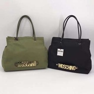 義大利 Love Moschino  Logo 防潑水尼龍大容量托特包 -兩色