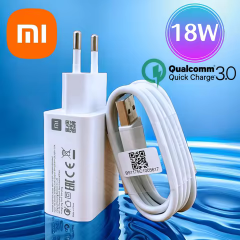 Original Xiaomi 18W Charger Fast Charge QC 3.0 EU Adapter For Redmi 12 10C 13R 12R Note 8 Pro 9 9T P