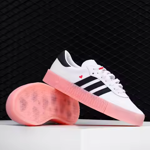 Adidas Official Authentic SAMBA ROSE Women's Platform Casual Sneakers EF4965