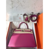 Hermes✨Kelly 25 玫瑰紫 Epsom k25
