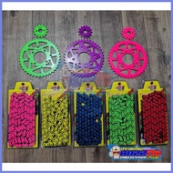 ✅New✅ Colored Sprocket And Chain 14-41-415 Raider150 Carb And Raider150fi