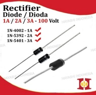 diode dioda rectifier 1n4002 1n5392 1n5401 1a 2a 3a ampere 100v volt - 1n5392 - 2a packing bubble