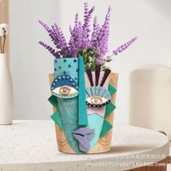 Abstract Art Flowerpot flowerPicasso Beauty Picasso pot Colorful Face Flowerpot Decoration Resin U0S