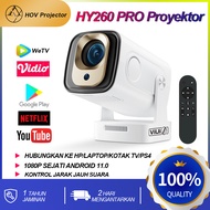 Viuio HY260Pro Proyektor 1080P Anroid Youtube Netflix Projector 4K Bluetooth 1GB+8GB Fokus Otomatis