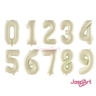 Jumbo Number Balloon 80 cm white sand large number 1 One