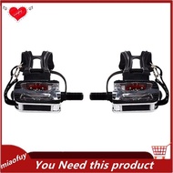 [OnLive] SPD Pedals for Spin Bike with Toe Cages for Shimano Clip Pedals Indoor Exercise Cycling Platform Pedals 9/16 inch