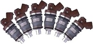 ZYBUFOB 6x 1500cc Fuel Injector 1001-87092 Compatible For ToYota Supra 1JZ-GTE 2JZ-GTE F809W MR2 Com