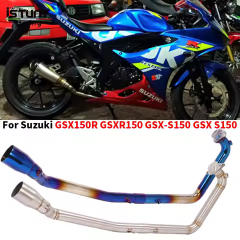 Motorcycle Full System Exhaust Escape Modify Stainless Steel 50.8MM Front Link Pipe For Suzuki GSX15
