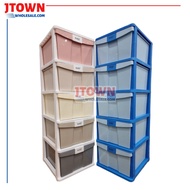KGY5018 5 Tier Large Plastic Drawer with Roller