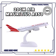 18CM AIR MAURITIUS AIRLINES AIRBUS A350 1:250 METAL AIRCRAFT REPLICA DIECAST COLLECTIBLE DISPLAY PLA