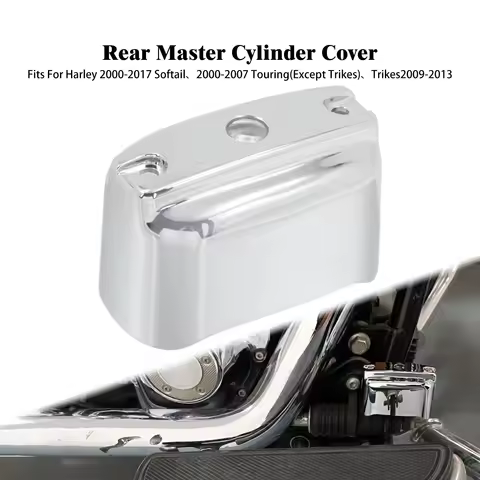 Motorcycle Rear Brake Master Cylinder Cover For Harley Heritage Softail Low Riders FLST 00-17 Tourin