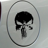 For Punisher Skull Car Motorcycle Helmet Vinyl Decorative Sticker Waterproof Reflective Fuel Tank Cap Styling Accessories