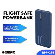 REMAX Powerbank 10000mAh Powerbank Slim Powerbank Type C Input RPP-295 / RPP-296 Powerbank 20000mAh Powerbank Dual USB