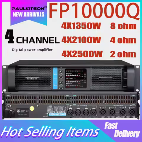 Paulkitson FP10000q 2500W 4 Channel Professional Power Amplifier For Subwoofer & Line Array Loudspea