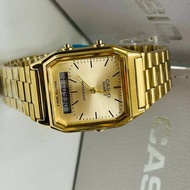 CASI0 AQ230GA-9D DUAL TIME WOMEN BRACELET WATCH
