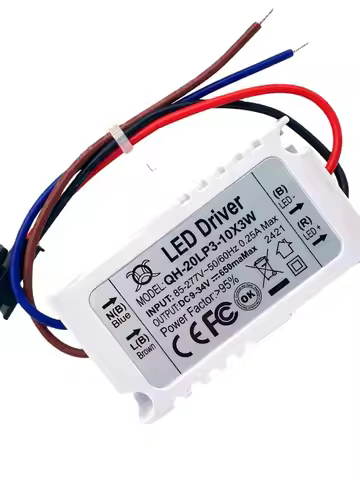 LED Driver 3-10 x 3W Input 85-265V Output 9-34V 650MA 50/60Hz 18W 20W 24W 27W 30W High Power LED sup