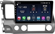 Car Stereo for Honda Civic 2006 2007 2008 2010 2011, Apple Carplay &amp; Android Auto, 10'' HD IPS Touchscreen Car Audio Receiver, Car Multimedia Player with SIM Card Slot, AM/FM Radio, AUX Input