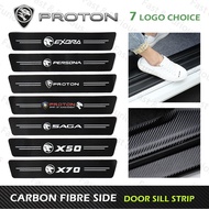 4pcs/set Car Door Sill Strip Anti Scratch Side Door Step Protector Sticker For Car PROTON Saga X70 Persona X50 Iriz Exora Preve (COB)