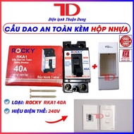 Safety circuit breaker 15A 20A 30A 40A type ROCKY RKA1 with cover, without cover, circuit breaker MC
